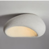 oval kreativ loftslampeskærm, moderne loftslampe i wabi-sabi stil, elegant nordisk loftslysekrone i stuen, minimalistisk loftslampe