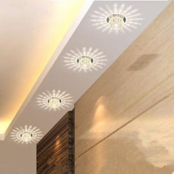 1 stk 3w loftslampe led spotLys 3 led perler integrere krystal dekorativ varm hvid naturlig hvid
