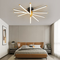 led loftslys 60/85 4/5-lys geometri design dæmpbar aluminium malet finish luksuriøs moderne stil spisestue soveværelse pendel...