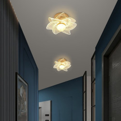 led loftslampe 19cm blomsterdesign 1-lys metal led flush mount lys metal moderne stil malede finish til korridor