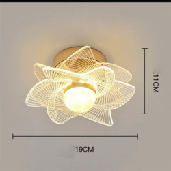 led loftslampe 19cm blomsterdesign 1-lys metal led flush mount lys metal moderne stil malede finish til korridor