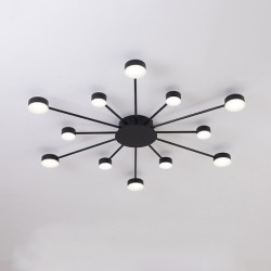 ledet loftlampe 93 cm klyngedesign indbygget lys metal moderne stil blomsterstil malet finish moderne nordisk stil