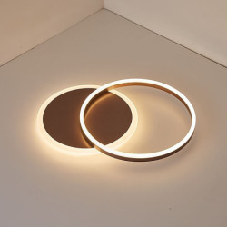 led loftslampe 40cm cirkelring design indbygningslys aluminium nyhed kunstnerisk moderne enkel stue kontor soveværelse spisestue kun dæmpbar med fjernbetjening