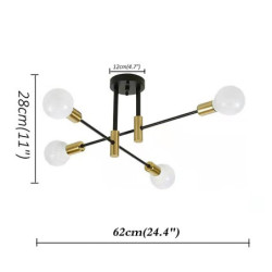 4/6/8-lys lysekroner geometriske former pendel lys metal nyhed stilfuld geometrisk malet finish kunstnerisk moderne nordisk stue soveværelse spisestue pære medfølger ikke