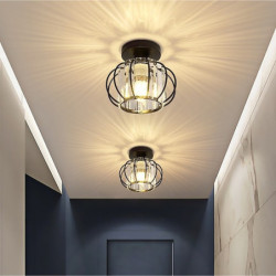 led loftslampe industriel bur stil lysekrone flush mount lys metal moderne stil malede finish loftlampe til korridor