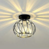 led loftslampe industriel bur stil lysekrone flush mount lys metal moderne stil malede finish loftlampe til korridor