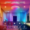 rgbcw fuld farve intelligent dæmpning og farvetilpasning soveværelse loftlampe 24w wifi graffiti app bluetooth voice loftlampe kan tidsindstilles 2,4g være grupperet kompatibel med alexa google home