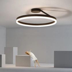 LED loftsbelysning cirkel moderne sort hvid 40cm 50cm indfældningslys aluminium kunstnerisk stil moderne stil stilfuld malet...