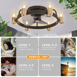 Loftlampe med fjernbetjening 3/6 Lys flush mount lavprofil indendørs Loftlampe 39″