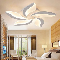 led loftslampe soveværelse lys app kontrol med trinløs dæmpning akryl loft panel lampe unik minimalistisk stue blomster design