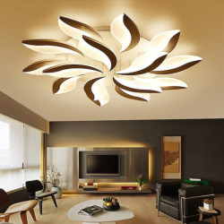 led loftslampe soveværelse lys app kontrol med trinløs dæmpning akryl loft panel lampe unik minimalistisk stue blomster design