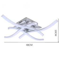 4-lys loftslampe led wave design moderne metal soveværelse kontor spisestue