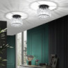 22 cm loftslamper led krystal gang lys veranda let metal malet finish moderne