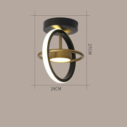 24cm LED loftslampe moderne nordiske runde firkantede geometriske former veranda lys korridor midtgang indbyggede lys metal malede finish LED moderne