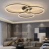 led loftslampe 30+40+50cm 3-lys ring cirkel design dæmpbar aluminium malet finish luksuriøs moderne stil spisestue soveværelse pendel kun dæmpbar med fjernbetjening