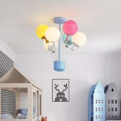 dæmpbar led loftlampe til børneværelse, kreativ enkelhed ballonlys soveværelse tegneserie loftslampe med fjernbetjening