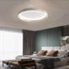 led loftslys cirkel design 40cm loftslampe moderne kunstnerisk metal akryl stil trinløs dæmpning soveværelse malet finish lyser kun dæmpbare med fjernbetjening