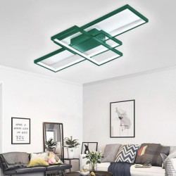 led loftslampe moderne geometrisk mønster 90cm 3-lys lineær planmontering ambient Lys metal aluminium varm hvid kold hvid dæmpbar version med fjernbetjening kun dæmpbar med fjernbetjening