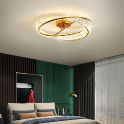 60cm nordisk stil loftslampe led krystal kobber moderne stue