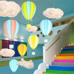 led loftslampe dæmpbar børneværelse luftballon lysekrone tegneserie semi flush mount lampe kreativ tæt til loft lys til børn...