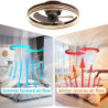 50cm led Loftlampe lys loftventilator metal malede finish moderne