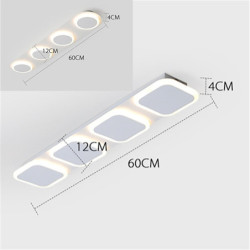 3/4/5 hoveder firkantet rund LED loftslampe enkel moderne grundlæggende nordisk korridorlampe køkken veranda altan hjem hall garderobe lampe