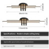 led loftbelysningsarmatur industriel geometrisk lineær led lysekrone velegnet til spisestue stue og køkken med fjernbetjening trinløs dæmpning sort hvid
