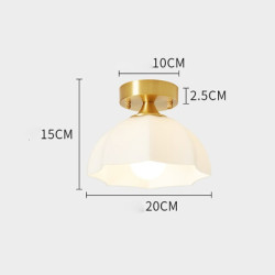 led loftslampe 20cm geometriske former planlamper glas kobber kunstnerisk stil formel stil loftslampe til korridor