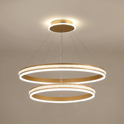 led pendel 40+60cm 1-lys ring cirkel design dæmpbar luksuriøs moderne stil spisestue soveværelse pendel