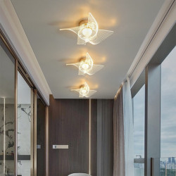loftslampe 25cm glas metal led flush mount lys metal moderne stil malede finish til korridor