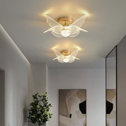 loftslampe 25cm glas metal led flush mount lys metal moderne stil malede finish til korridor