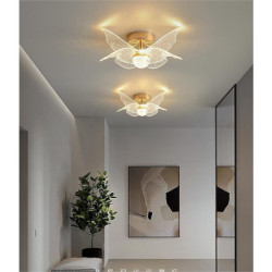 loftslampe 25cm glas metal led flush mount lys metal moderne stil malede finish til korridor