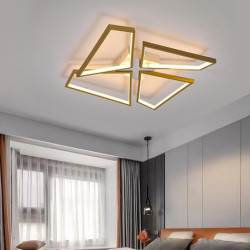 led loftslampe 50cm geometriske former planlys akryl metal moderne moderne malede finish stue lys