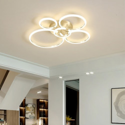 led loftlampe cirkel ring nordisk guld akryl 2 3 5 6 hoveder udvendig belysning stue loftslampe enkel moderne kunst loftslys luksus led soveværelse lys ac220v