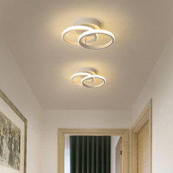 1-lys 24cm led loftslampe cirkulært design enkel ring korridorlampe aluminium til soveværelseslampe gæsteværelse balkon 220-240...