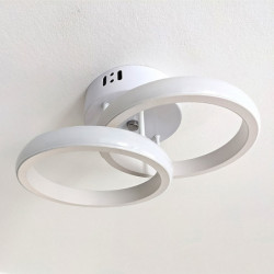 1-lys 24cm led loftslampe cirkulært design enkel ring korridorlampe aluminium til soveværelseslampe gæsteværelse balkon 220-240 22w