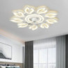 led Loftlampe, der kan dæmpes med fjernbetjening kontra blomsterdesign planmonteret loftslampe akryl lampeskærm lysekrone soveværelse stue stue