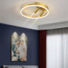 40cm ledet loftslampe nordisk moderne sort guld cirkel design indbygget lys metalmalet finish naturinspireret