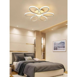 led loftslampe lotus design loftslampe moderne kunstnerisk metal akryl stil trinløs dæmpning soveværelse malet finish lys kun dæmpbar med fjernbetjening blomst design