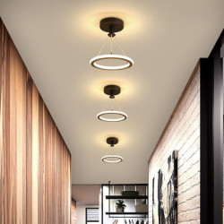 led loftslampe 1-lys 23cm ringdesign indbygningslys metal loftslys til korridor veranda bar kreativ loft balkonlamper varm...