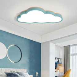 led loftslamper farve skyer formet dæmpbar børneværelse forsænket loftslampe metal træ baby værelse belysningsarmatur til...