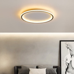 LED loftslampe 40/50cm cirkeldesign flush mount-lys kobbermetal messing ført nordisk stil