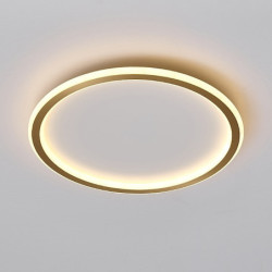 LED loftslampe 40/50cm cirkeldesign flush mount-lys kobbermetal messing ført nordisk stil