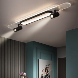 led loftslampe 80/100cm flush mount lys aluminium kunstnerisk stil moderne stil stilfuld malet finish led moderne