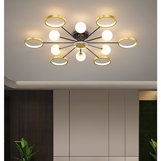 110cm loftslampe led metal kunstnerisk stil moderne luksus mode lysekrone moderne atmosfære husholdning stue soveværelse lamper