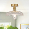 semi flush mount loftlampe lys kobber 20cm glas skærm lampe loft lys armatur belysning