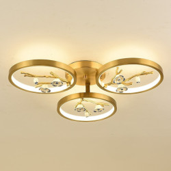 led loftslampe cirkel rundt design 54cm indbygningslys aluminium moderne moderne malede finish stue lys