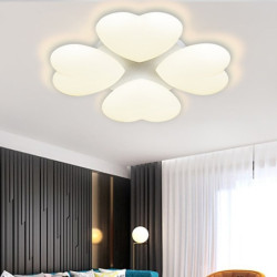 led loftslampe hjertedesign indbygningsloftslampe 40cm akryl loftslampe til stue gang gang kun dæmpbar med fjernbetjening