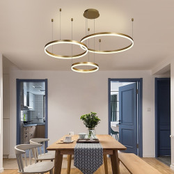 1-lys led 60w cirkeldesign lysekrone/ led moderne pendellamper til stue kaffebar butikslokale kun dæmpbar med fjernbetjening