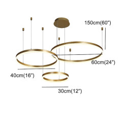 1-lys led 60w cirkeldesign lysekrone/ led moderne pendellamper til stue kaffebar butikslokale kun dæmpbar med fjernbetjening